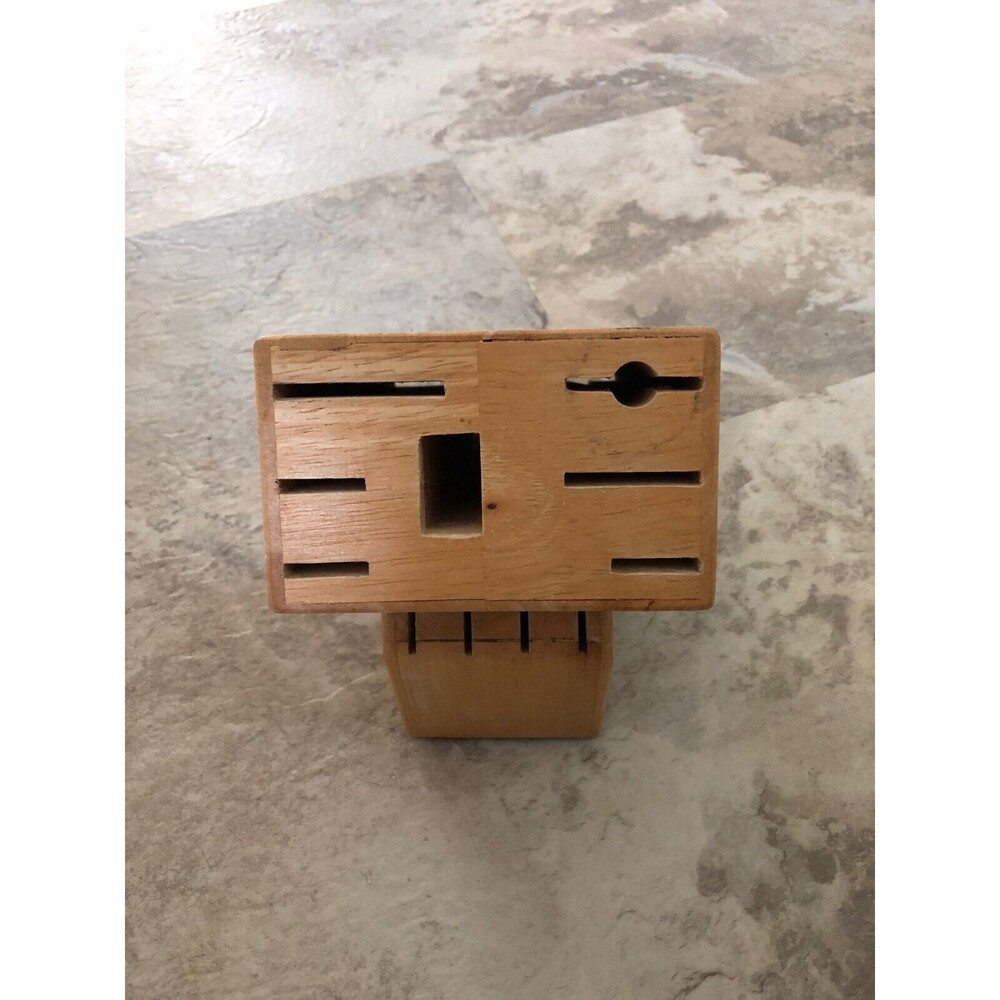 Faberware‎ Butcher Block Wood Cutlery Holder 11 lot Counter Top